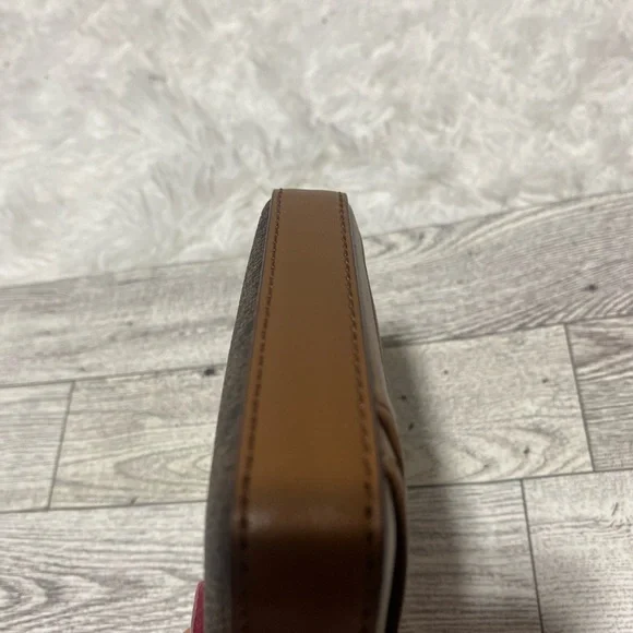 Michael Kors Jet Set Travel Small Logo Leather Brown Acorn Wristlet Wallet NWT - Picture 8 of 8